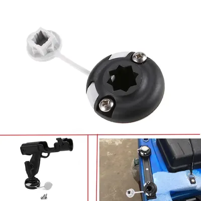 Durable Nylon Canoe Kayak Star Mount Base Inflatable Boat Sea Fishing Rod Holder Mount Base Tackle Kit Accessory