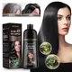500ML Professional Dye Natural Organic BlackHair Color Permanent Hair Coloring Shampoo Long Lasting