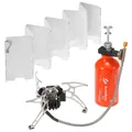 Lixada Outdoor Camping Multi Fuel Oil Stove with 500ml Gasoline Fuel Bottle and 9-Plate Camp Stove