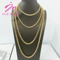 Dubai Gold Plated Jewelry Set Copper Bold Earrings for Women African Long Chain Necklace
