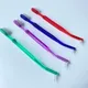1pc Orthodontic Toothbrushes Double-Ended Interdental Brush V Trim End Tuft Toothbrush for Cleaning
