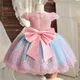 Toddler Baby Girls Lace Dresses Backless Wedding Ball Gowns Embroidery Elegant Ceremony Costumes