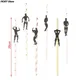 Bachelorette Party Decorations Straws 6Pcs Stripper Dancing Men Straws Mexican Fiesta Party Drinking