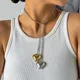 Heart Pendant Necklaces Small Heart Pendant Chokers Love Necklaces Pendant Chokers Metal Material