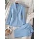 High Quality Office Ladies Pant Suit Solid Color Women Business Work Wear Blazer Jacket and Trouser