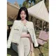 MEXZT Tweed Woolen Coat Women Elegant White Tassel Cropped Jackets Spring Autumn Korean Vintage