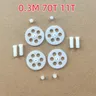 Toy Rc Helicopter Gears Mixed 70T 11T Gears 0.3M Rc Model Plane White Plastic Gears Drone Spare