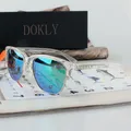 Dokly Real Mirror Polaroized Sunglasses Men and women polarized sunglasses Semi-Rimless Sun Glasses