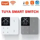 Tuya Smart Wifi Switch With temperature time display function 100-250V 1/2/3 Gang Wall Light Button