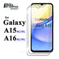 Proteggi schermo per Galaxy A15 A16 Samsung 4G 5G, custodia in vetro temperato HD 9H trasparente antigraffio