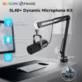 FDUCE SL40+ Kit microfono dinamico USB/XLR con uscita auricolare integrata/isolamento acustico/supporto per braccio, per mixer PC PS5/4