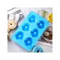 1pc blue Silicone 6 Cavity Donut Cake Mold Kitchen Baking Cookie Biscuit Mold High Temperature