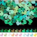 50Pcs Mini Yellow Ducks Luminous Duck Ornament Miniature Figures Tiny Duck Micro Fairy Garden