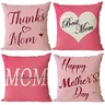 Linen square Happy Mother's Day pillowcase pillowcase I love mom cushion cover sofa pillowcase home