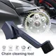 Reusable Dual Heads Motorcycle Chain Cleaner Bicycle Cleaning Brush Bike Chain Gear Brush Cleane