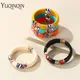 Vintage Indian Thin Bangles for Women Trendy Colorful Resin Bracelets & Bangle Retro Exaggeration