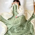 Thickened Coral Velvet Flannel Lamb Wool Blanket Nap Sofa Cover Blanket Office Shawl Air