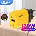 Olaf 120W Fast Charger Adapter Quick Charge 3.0 USB Charger Mobile Phone Adapter Power For iPhone