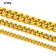 AWit 3MM5MM7MM Cuban Link Chain Stainless Steel Necklace Waterproof 18 K Gold Plated Punk Men Women
