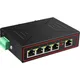 DIN-Rail Industrial Grade Ethernet Switch 5 Port 10/100M Build in Signal Enhance & VLAN RJ45 Network