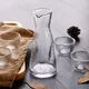 New Japanese Hammer Pattern Glass Sake Jug Set One Pot Four Cups Transparent Wine Set White Wine