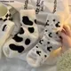 Milk Cow Autumn Stocking Women Kawaii Thicken Mink Cashmere Socks Sweet Girls Soft Warm Korean