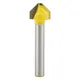 6mm Shank Router Bit 90 Degree V-shaped Flat Head Router Bit Woodworking Engraving Milling Cutter