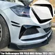 Front Bumper Lip Splitter Fog Lamp Trim Grille Air Blade For Volkswagen VW POLO MK6 Virtus 2017 2018