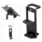 Supporto per clip per selfie con staffa per morsetto per montaggio su treppiede da 1/4" universale per tablet 2 in 1