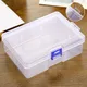 1pc Plastic Jewelry Box Transparent Organizer Cosmetics Storage Beads Container Jewelry Storage Box