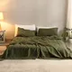 Bed Sheet Set 4 Piece 100% Pure Linen Bedding 1 Flat Sheet 1 Deep Pocket Fitted Sheet 2 Pillowcases