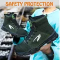 Winter New Men‘s Anti Smashing Cotton Steel Toe Work Shoes High Top Warm Boots Men Puncture Proof