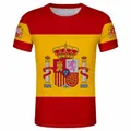 T-shirts Spain Flag 3d Print Summer T Shirt Jersey Fashion Kids Hip Hop Casual Boys Girls Unisex