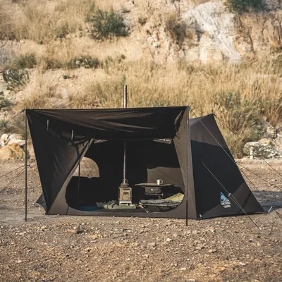 OneTigris SOLO 2.0 HOMESTEAD CAMPING TENT Pro TC Version Shelter With Tent Poles for Bushcrafters & Survivalists Hunting Hiking