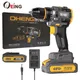 16.8V 21V Brushless Electric Drill Cordless Screwdriver 50N.m Rechargeable Battery 2-Speed Hand