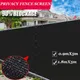 Black Fence Privacy Screen Windscreen Heavy Duty Fencing Mesh Shade Net Cover for Wall Garden Yard