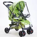 Universal Waterproof Pram Rain Cover Baby Stroller Accessories Transparent Wind Dust Shield Zipper