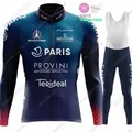 Paris cyclste Olympique 2024 maglia da ciclismo Set manica lunga inverno francia abbigliamento da