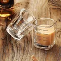 Measuring Cup for coffee espresso shot glass lead free whiskey glass novelty design 60ml