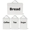 Set of 4 Kitchen Labels Decal Stickers Tea Coffee Sugar Bread Jar Bin Canister Vinyl Decals