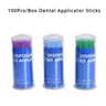 100Pcs applicatore dentale bastoncini usa e getta Micro applicatore pennello Stick applicatore punta