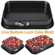 Springform Pan Non-Stick Cheesecake Baking Pan Metal Square/Rectangle Cake Lock Making Pan with