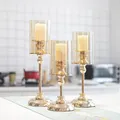 Luxury Classic Metal Candle Holders Vintage Golden Candlestick Home Decoration For Wedding