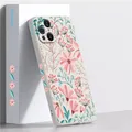 Custodia per fiori da pittura per OPPO Find X3 X2 Pro X5 X3 Lite NEO F19 F11 F17 F12 Pro R9S R15 Pro Cover in Silicone liquido Coque