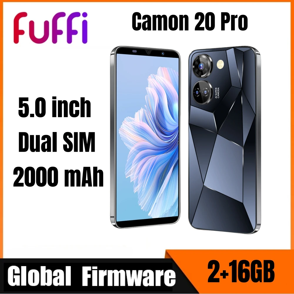 FUFFI Camon 20 Pro Cellulari 5.0 pollici 16GB ROM 2GB RAM Smartphone Android 2000mAh 2 + 8MP Fotocamera 3G Telefoni cellulari originali