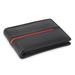 Suave in Red,'Black Leather Wallet for Men with Multiple Pockets'