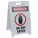 SEE ALL INDUSTRIES TP-DO NOT Floor Safety Sign, 20 in H, 12 in W, Plastic,