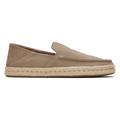 TOMS Men's Alonso Taupe Suede Rope Loafer Espadrille Slip-Ons Grey/Natural, Size 12
