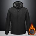 Men's Hiking Softshell Jacket Waterproof Hiking Jacket Rain Jacket Fleece Outdoor Thermal Warm Fleece Lining Breathable Quick Dry Outerwear Jacket Raincoat Black Red Sky Blue Dark Blue