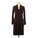 Fabrizio Gianni Casual Dress - Sweater Dress: Brown Dresses - Women's Size Large